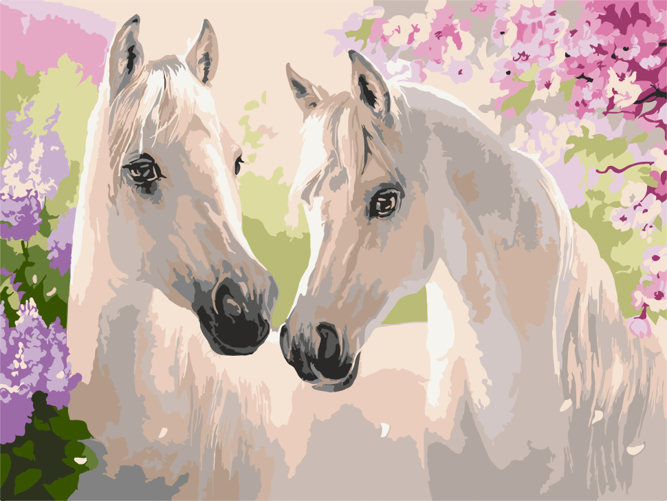 Картина по номерам Пара лошадей 30x40 см (11664-NN)