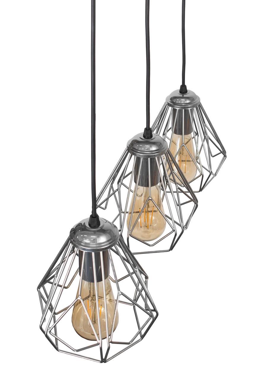 Светильник подвесной MSK ELECTRIC Milan в стиле лофт хром IP20 (NL 538-3 CR) - фото 3 Светильник подвесной MSK ELECTRIC Milan в стиле лофт хром IP20 (NL 538-3 CR) - фото 3