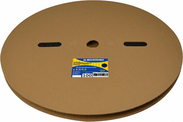 Трубка термоусадочная АСКО Ø8/4 мм 100 м Черный (A0150040693)