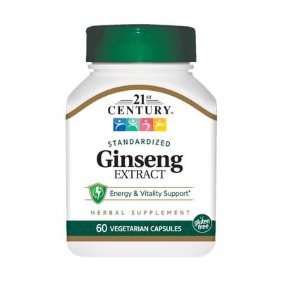 Натуральная добавка 21st Century Ginseng Extract 200 мг 60 вегакапс. (3898)
