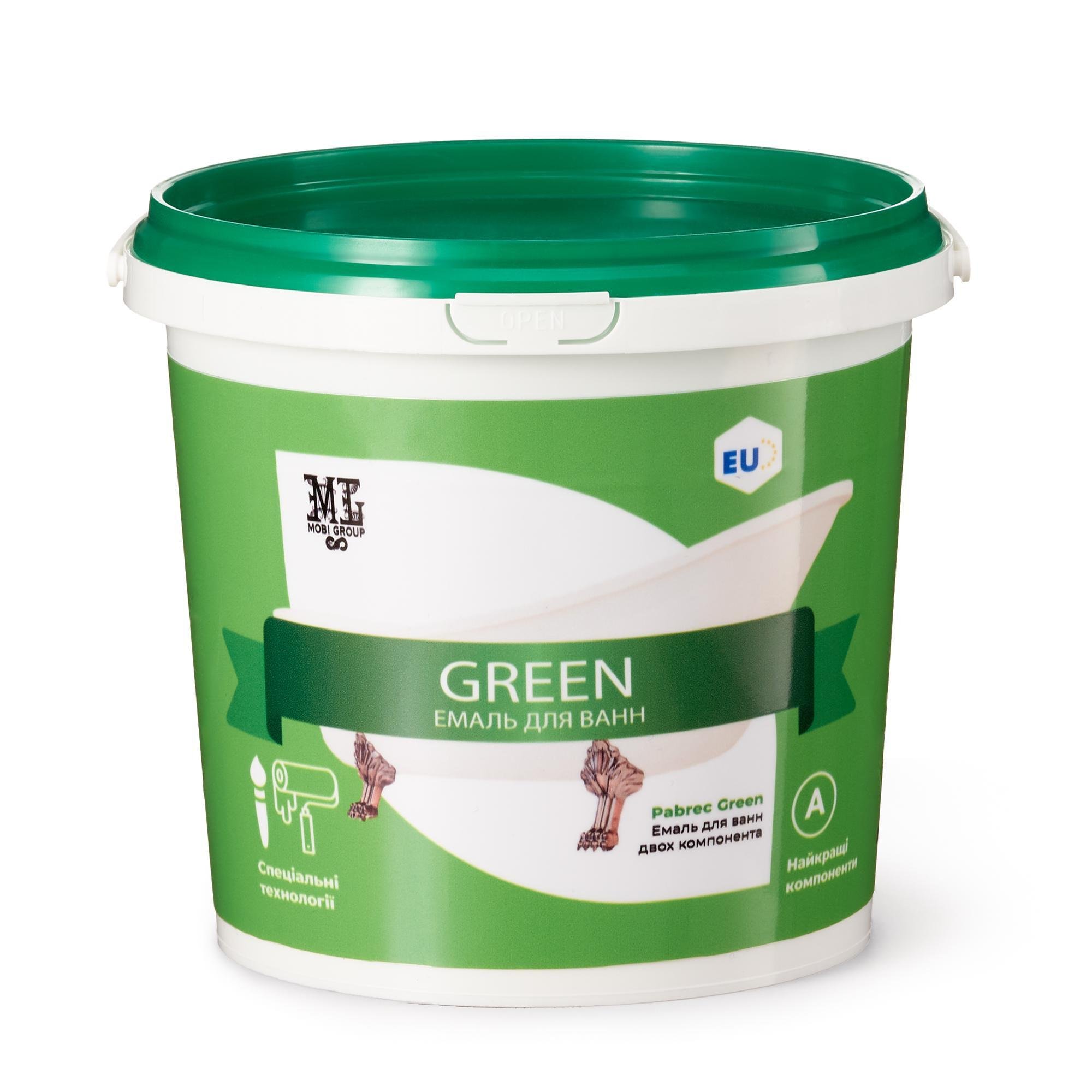 Эмаль Green для реставрации ванн 1,1 кг