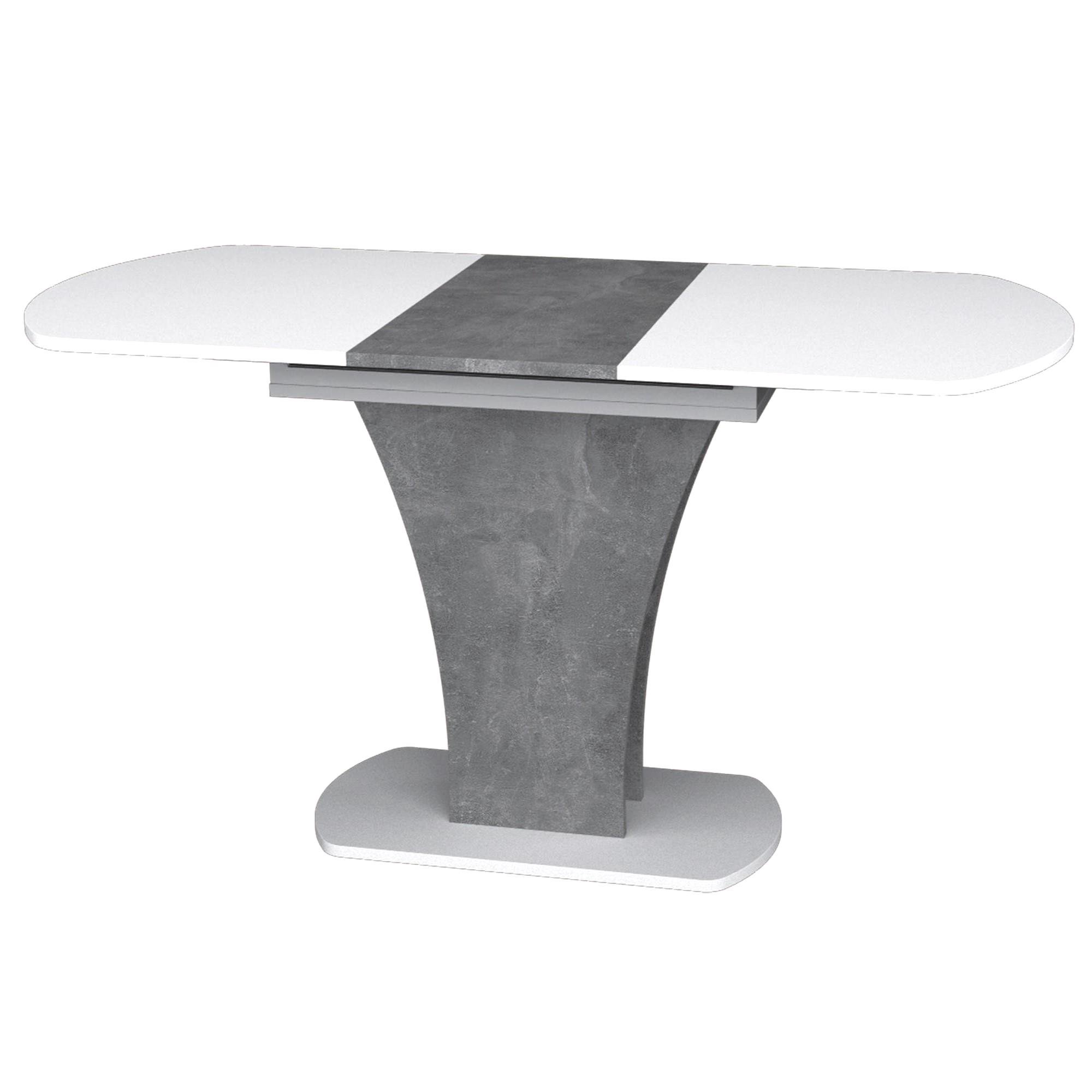 Стол обеденный раскладной Intarsio Sheridan 110/145x68 см Белая аляска/Индастриал (5612440)