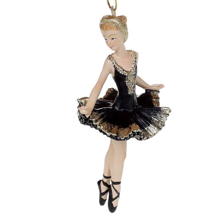 Декоративна підвіска Bonadi Балерина Дизайн 2 11 см Чорно-золотий (707-030)