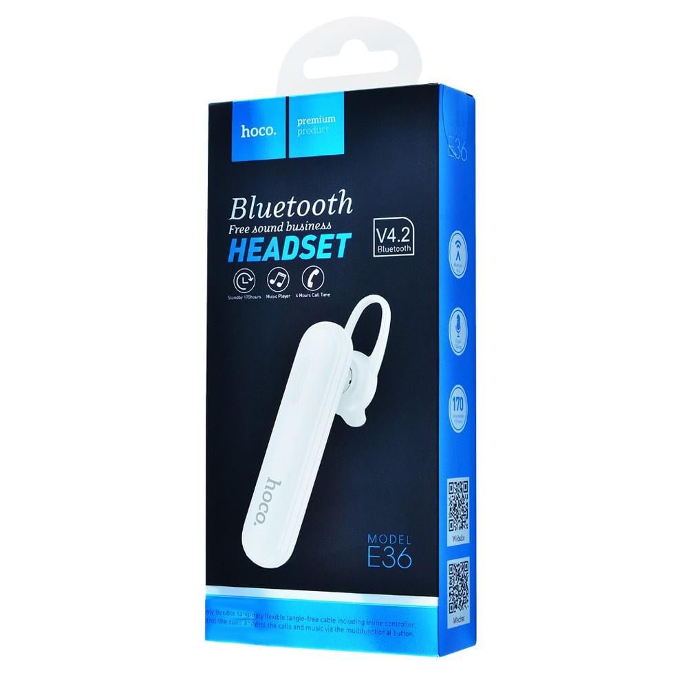 Bluetooth-гарнітура розмовна Hoco E36 Free sound business wireless headset білий - фото 2