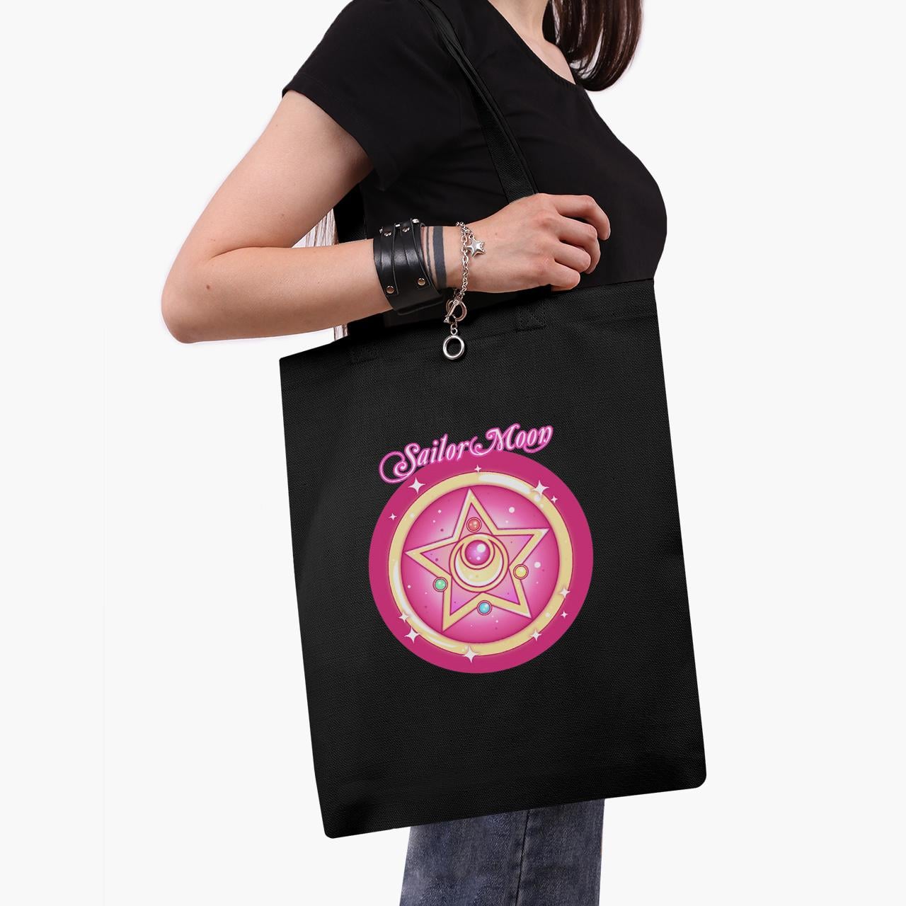 Эко сумка шоппер Sailor Moon 41x35 см Черный (9227-2918-BKZ)