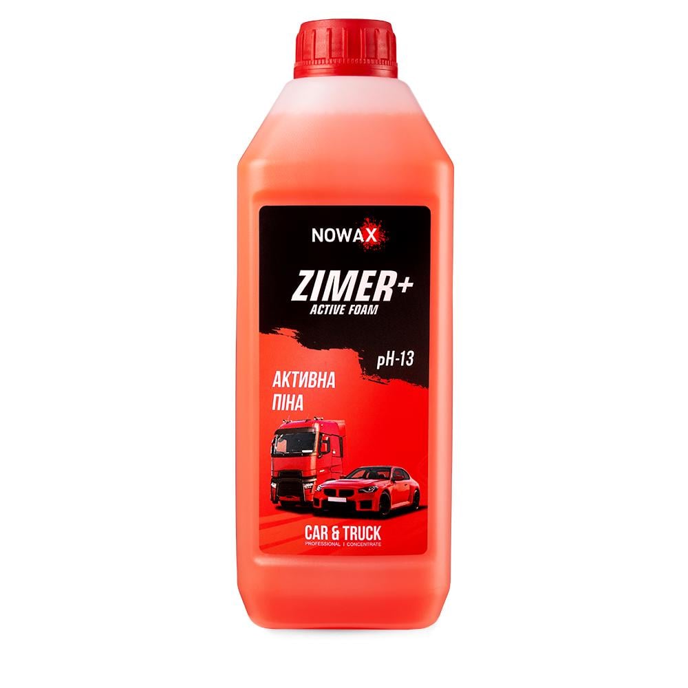 Автошампунь Nowax Zimer+ Active Foam суперконцентрат для бесконтактной мойки 1 л (NX01158)