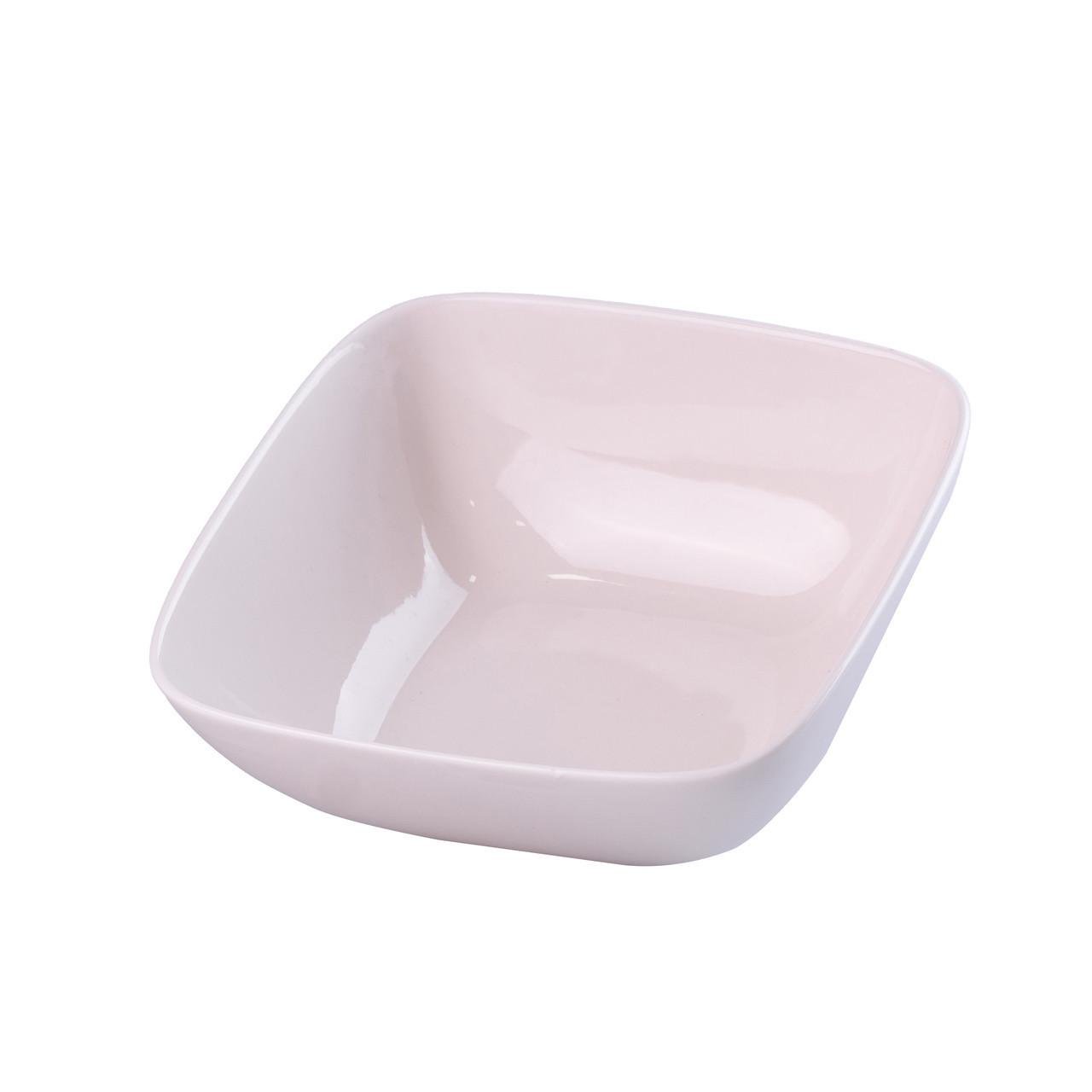 Тарелка глубокая квадратная из фарфора 15х15 см 500 мл (HP600)