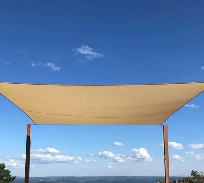 Тент солнцезащитный прямоугольный Сетка 4х5 м Бежевый