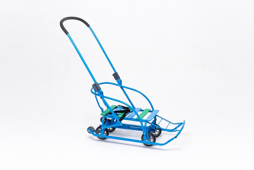 Санки-трансформер дитячі на колесах ТМ Мрія 2025 Veloz Блакитно-зелений