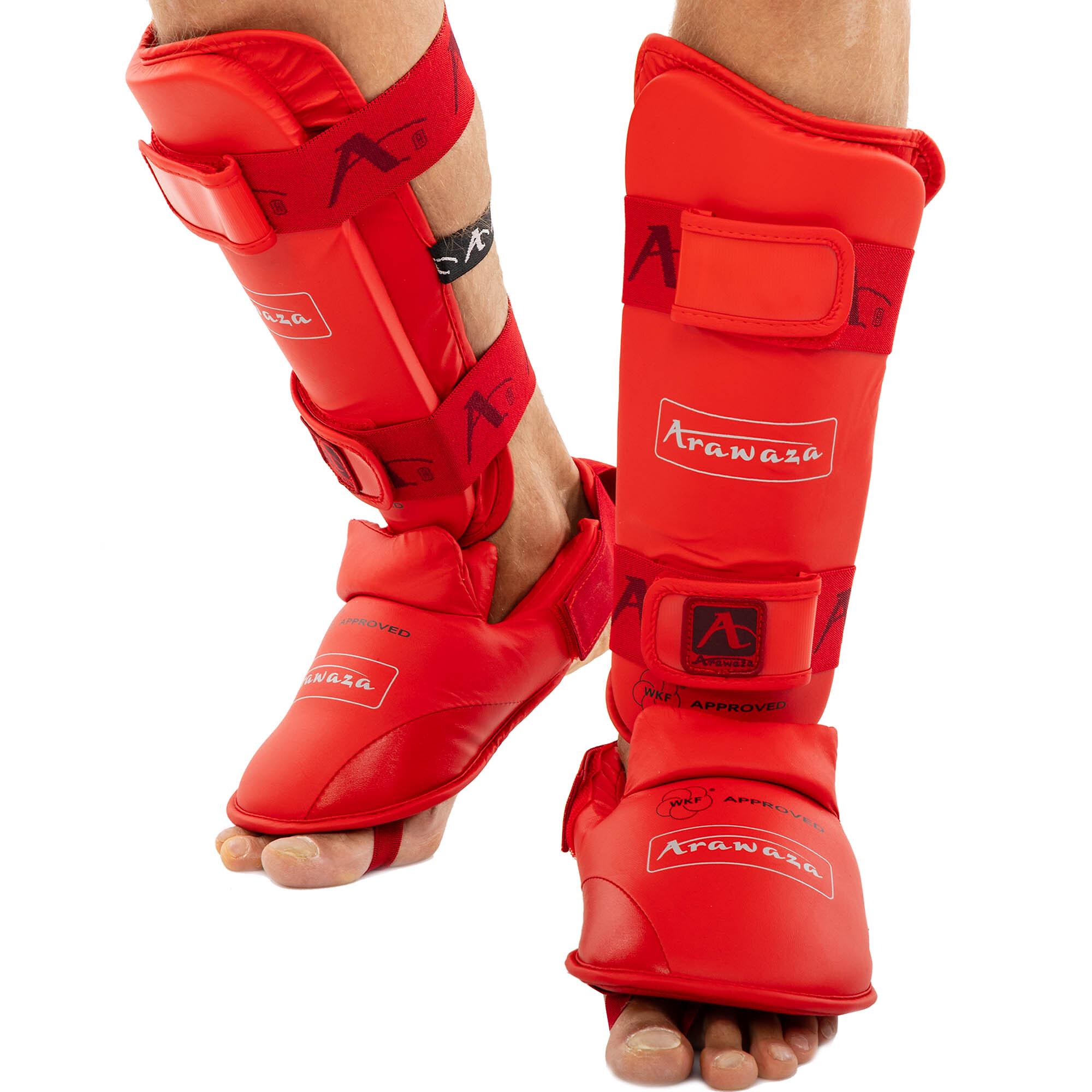 Защита голени и стопы для каратэ Araza BO-1252 S Красный