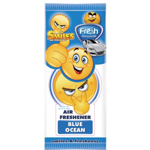 Освежитель воздуха сухой лист Fresh Way SMILES DRY Blue Ocean (00000032003)