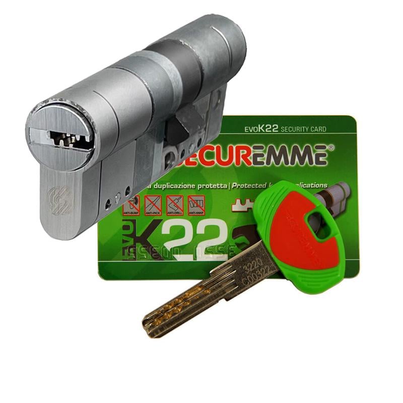 Цилиндр модульный Securemme K22 63 мм 31,5/31,5 ключ/ключ матовый Хром