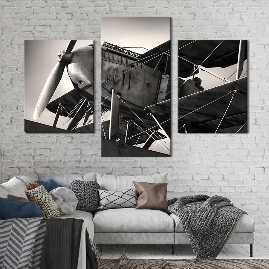 Картина для интерьера Раритетный гидросамолет 141x90 см (92-32)