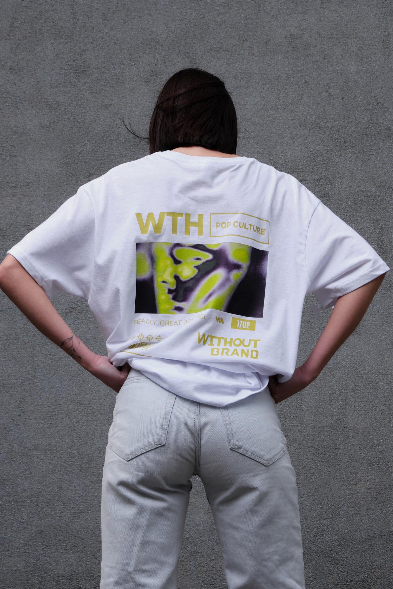 Футболка жіноча Without Pop Culture з принтом оверсайз L/XL White (L8049269)