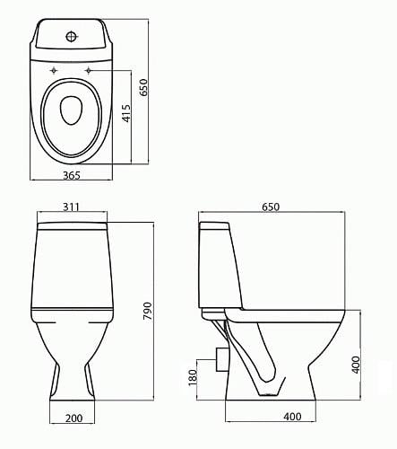 Унитаз-компакт напольный Kolo MODO L39000000 с сиденьем с микролифтом (71262) - фото 5