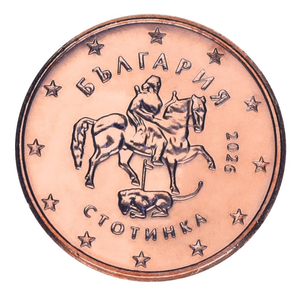 Коллекционная монета Болгария 1 евроцент 2026 UNC (М25321)