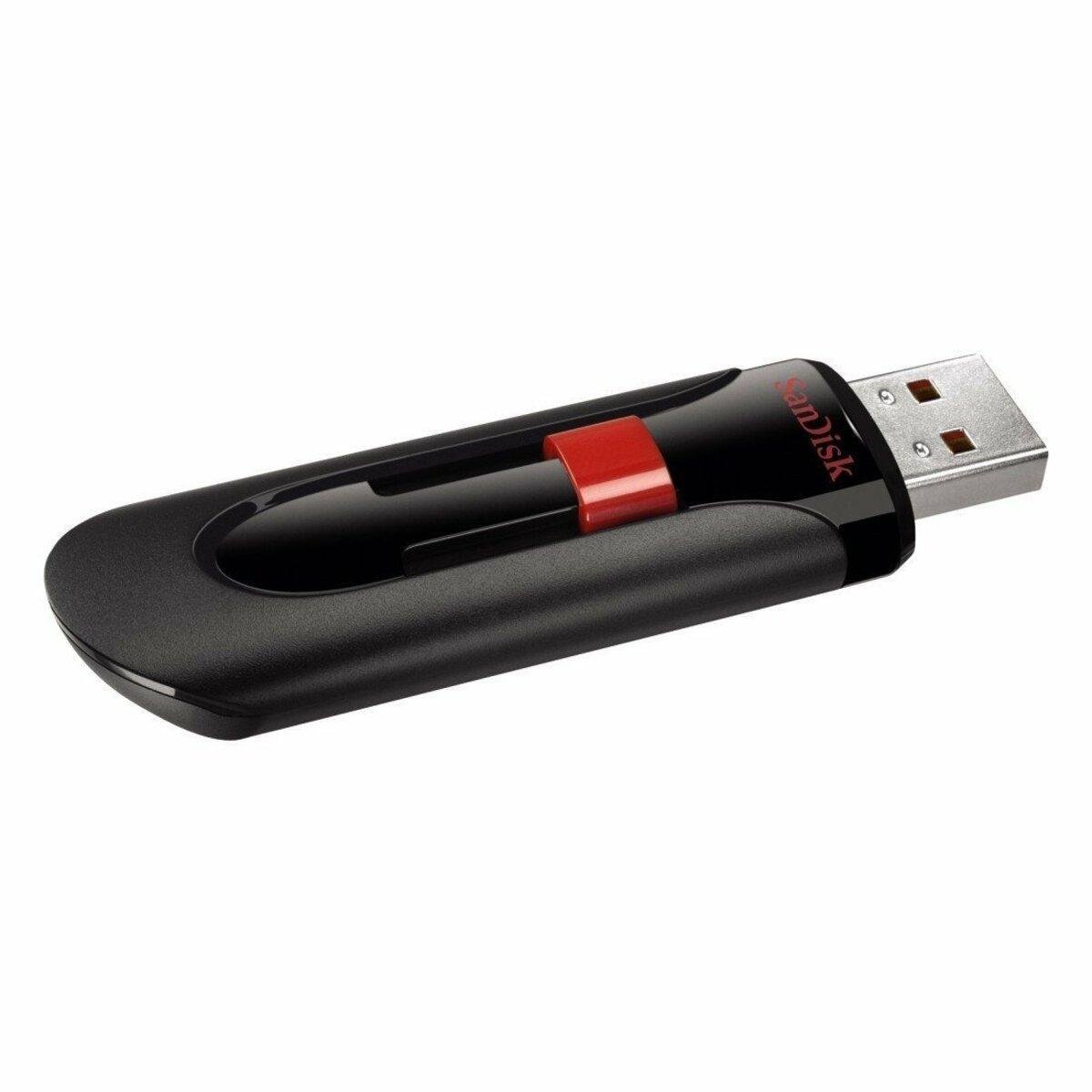 Флеш-накопитель для ноутбука Flash SanDisk USB 2.0 Cruzer Glide 128Gb Black/Red (SDCZ60-128G-B35)