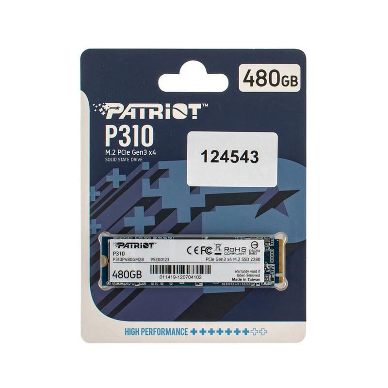 SSD-диск Patriot P310 M.2 NVMe 480 Gb (218140) - фото 1