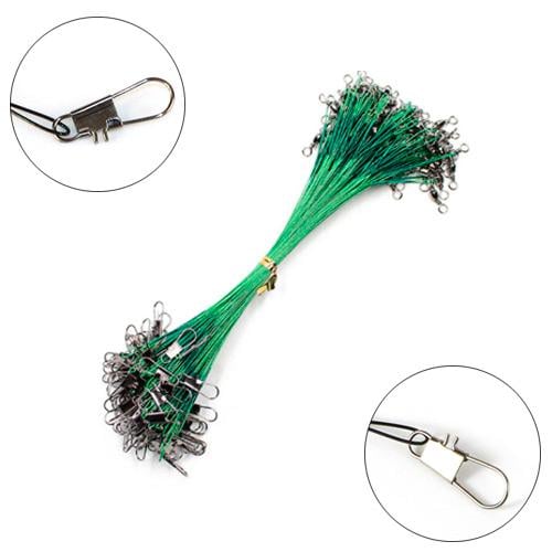 Комплект сталевих повідків для риболовлі 25 см 0,5 мм з вертлюжком і застібкою 20 шт. Green (495463) - фото 2 Комплект сталевих повідків для риболовлі 25 см 0,5 мм з вертлюжком і застібкою 20 шт. Green (495463) - фото 2