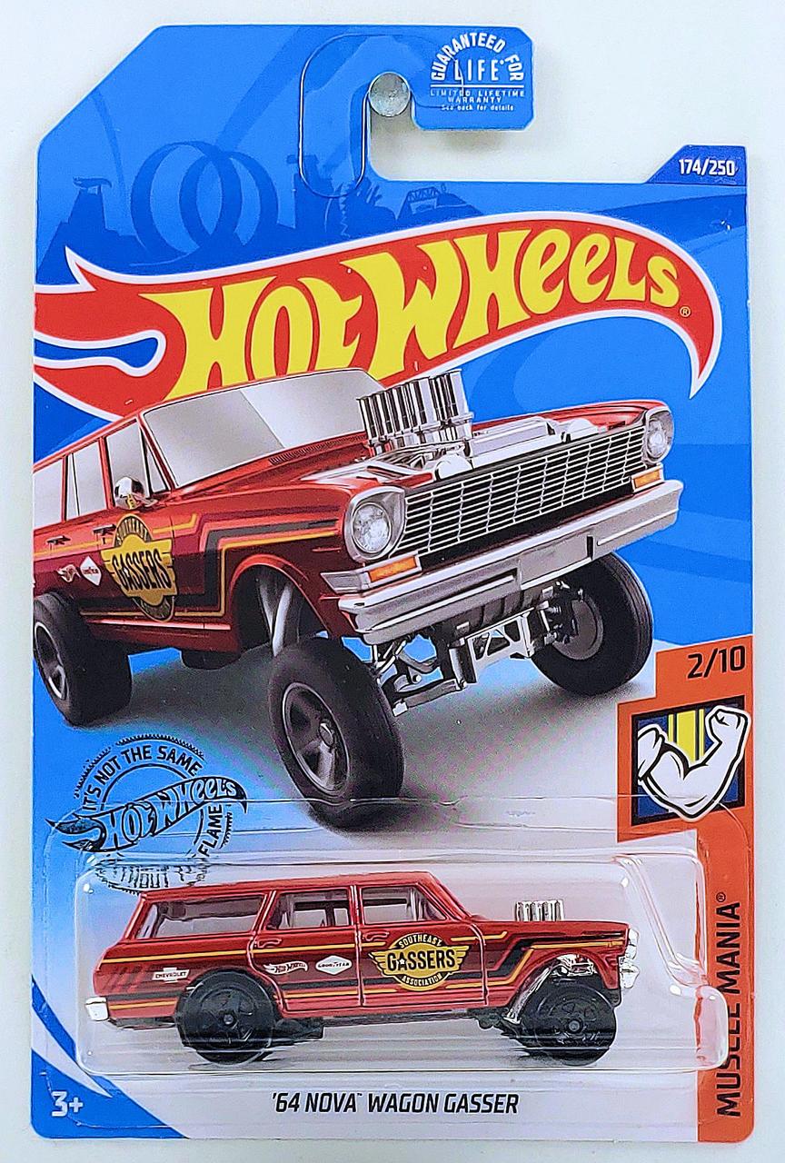 Игрушечная машинка Hot Wheels 64 Nova Wagon Gasser 2020 Muscle Mania Gasser 2020 Muscle Mania №174 (GHD05)