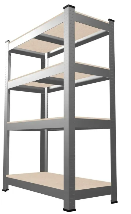 Стелаж металевий 4 полиці 150х70х30 см 2 шт. Сірий (GWI2165 7)