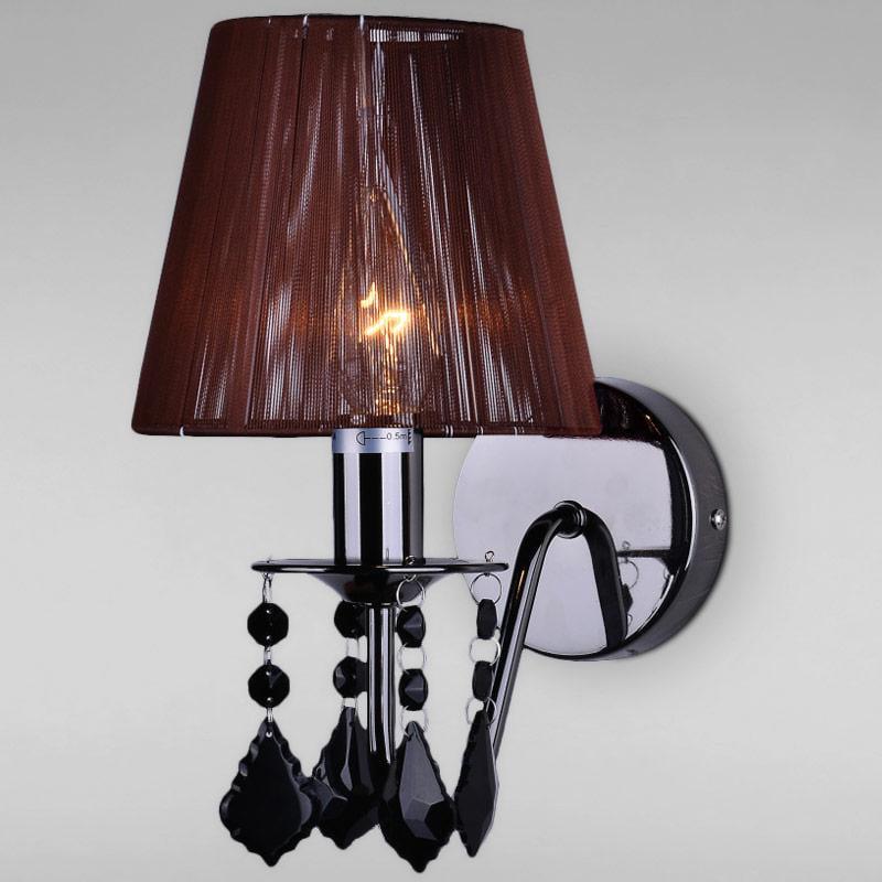 Бра настінне Light House LS-11489BL-1 BL Brown Чорний/Коричневий