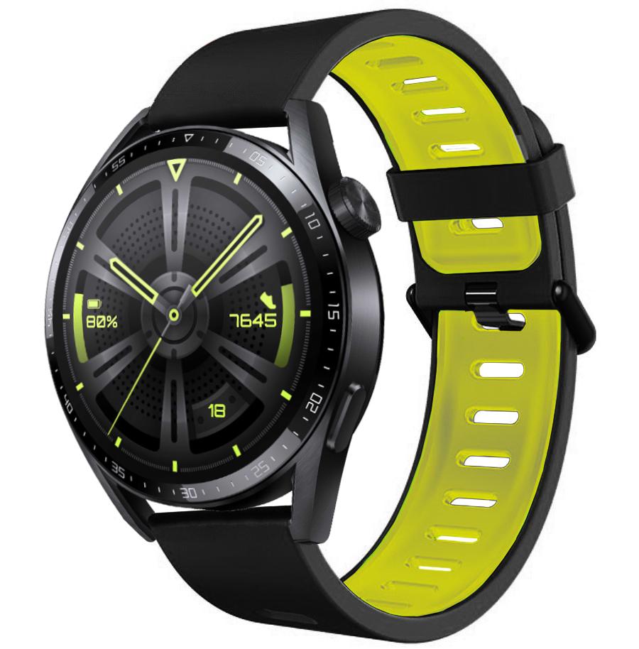 Ремешок Traf для Huawei Watch GT3 46 мм Black Yellow (26141-61)