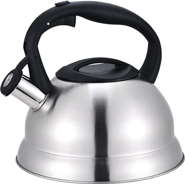 Чайник из нержавеющей стали Stenson со свистком с индукционным дном и нейлоновой ручкой 3 л (5734)
