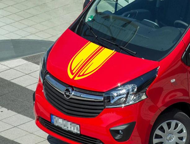 Наклейки полосы на капот 3D Tuning Studio Трафик Виваро 490х150х0,060 мм 2 шт. (9802)