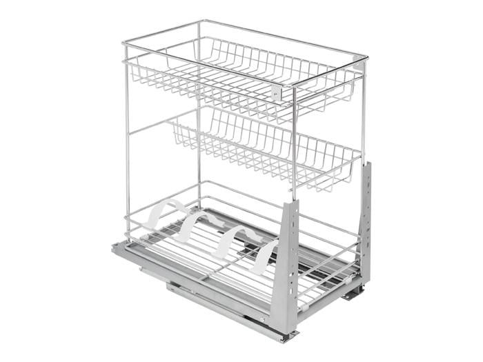 Карго фасад нижнее крепление с доводчиком Giff 3 полки 300 мм Хром (32472)