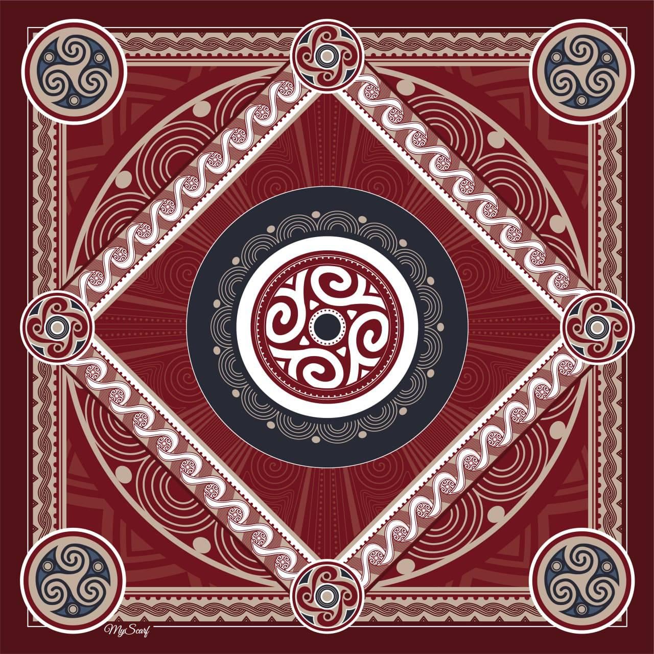 Хустка дизайнерська патріотична My Scarf Трипілля 90х90 см (32900664)