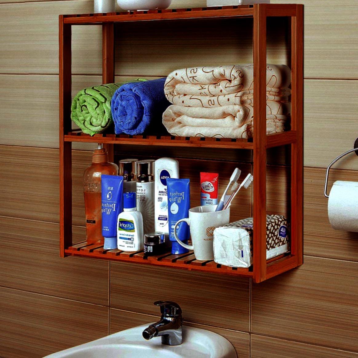 Полка для ванной из дерева Гамбург Латте (ВНП/000316)