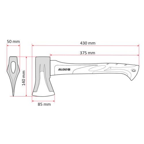 Топор-колун Alloid SF-20100 ручка из фибергласа 1000 г (00000060646) - фото 2 Топор-колун Alloid SF-20100 ручка из фибергласа 1000 г (00000060646) - фото 2