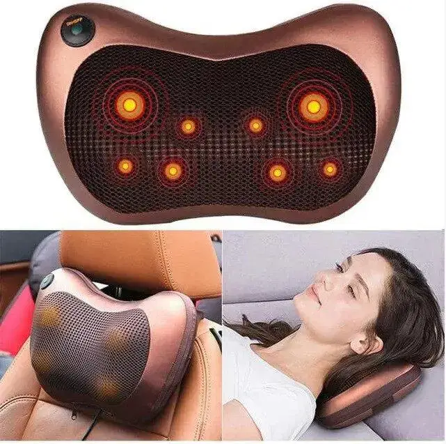 Подушка массажная Massage pillow CHM-8028 для спины и шеи 8 роликов (1978099957) - фото 3