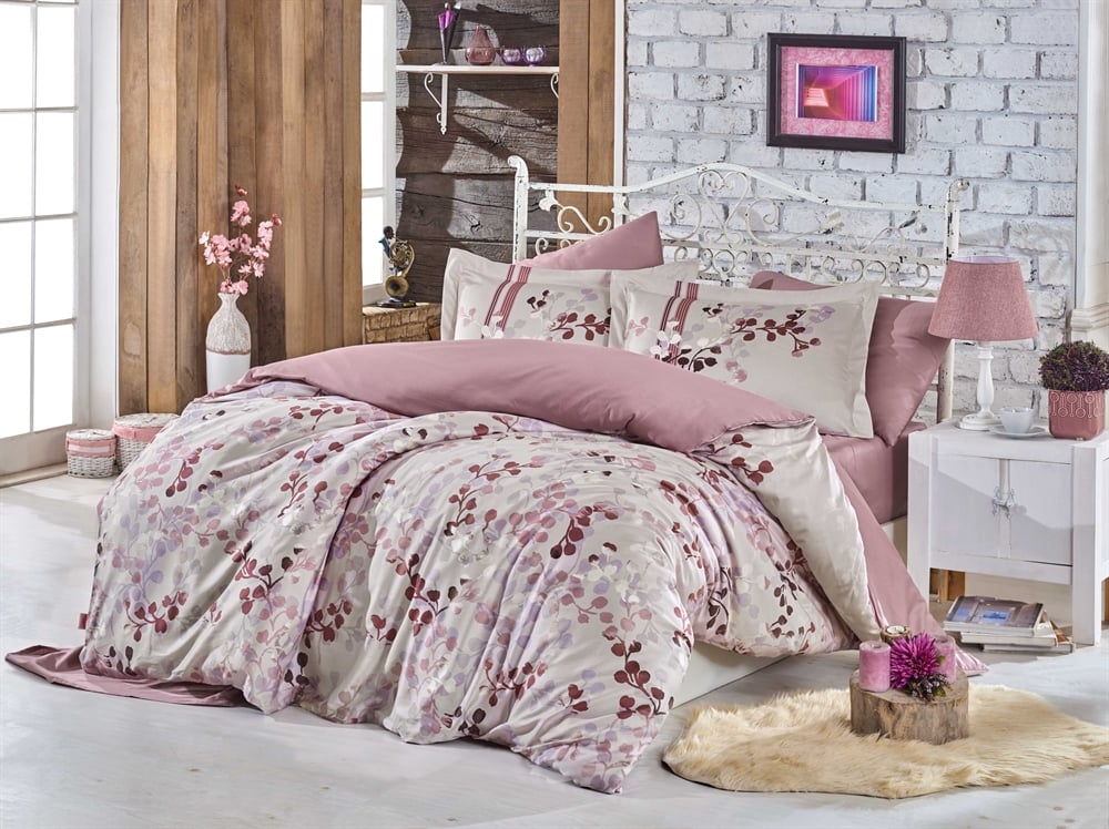 Комплект постельного белья Hobby Exclusive Sateen Irma 200х220 см Бежевый