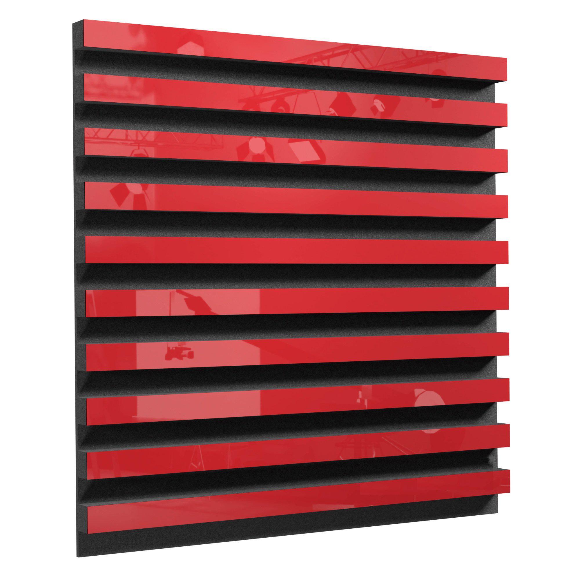 Акустическая панель Ecosound Comb XL Plastic 100х100 см 53 мм Красный (1387)