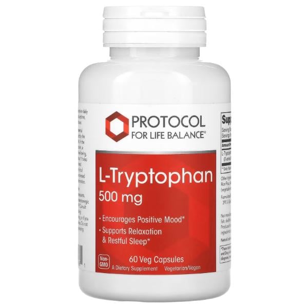 Аминокислота Protocol for Life Balance L-Tryptophan 500 мг 60 вег. капс. (23713040)