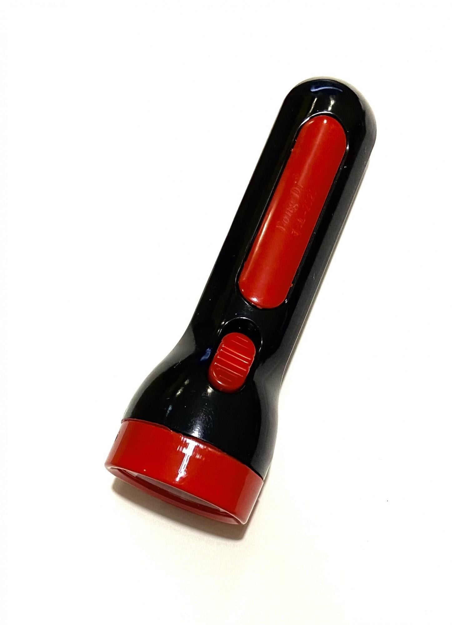 Фонарь ручной на батарейках 1R6 2020 пластмассовый 13,5 см Черный/Красный