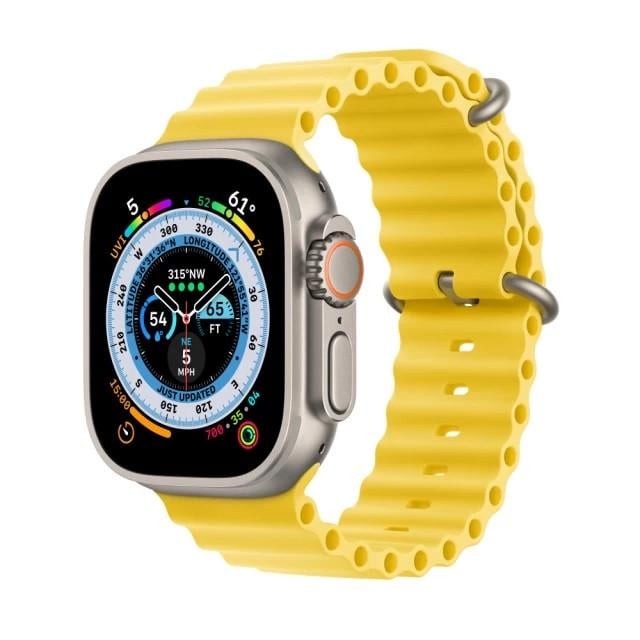 Ремінець силіконовий Ocean Band для Apple Watch 38/40/41 мм Series SE/8/7/6/5/4/3/2/1 Жовтий