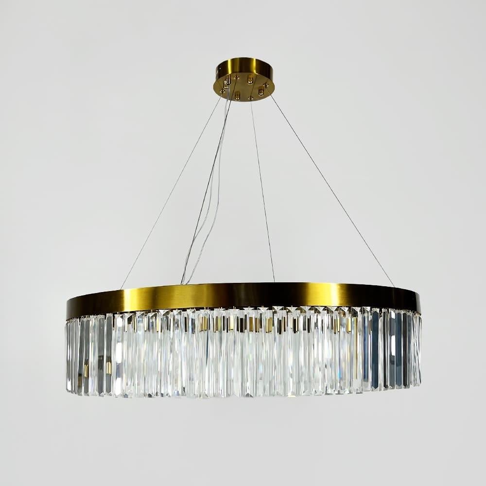Люстра в кольцевом корпусе с хрусталем Ø 80 см Латунь (MJ310-800 AB)