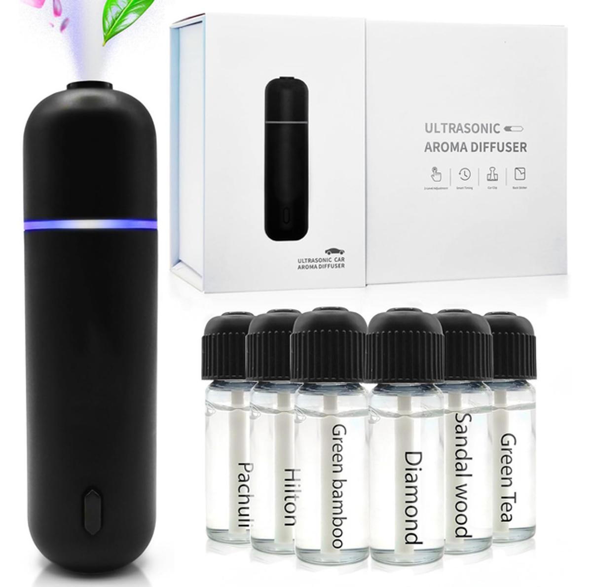 Ароматизатор для авто автоматичний для дефлектора з 6 флаконами ароматів Black (nyu-cn0-ltn) - фото 2 Ароматизатор для авто автоматичний для дефлектора з 6 флаконами ароматів Black (nyu-cn0-ltn) - фото 2