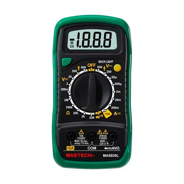 Мультиметр цифровий MZ MAS830L з підсвічуванням екрана (7945) - фото 5