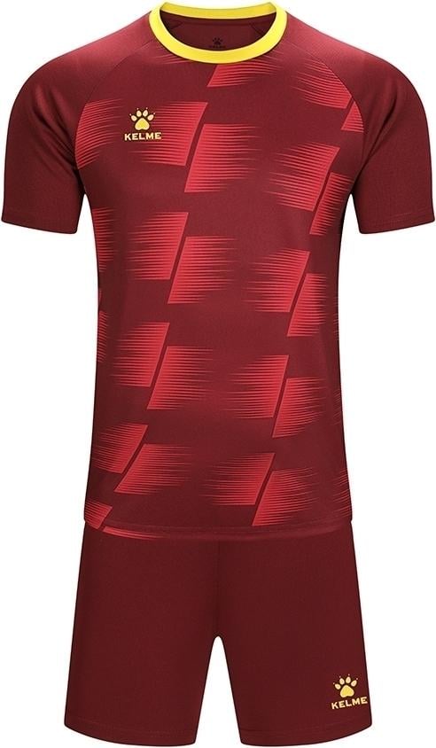 Комплект футбольной формы KELME BRAGA S Бордово-желтый (8351ZB1085.9603)