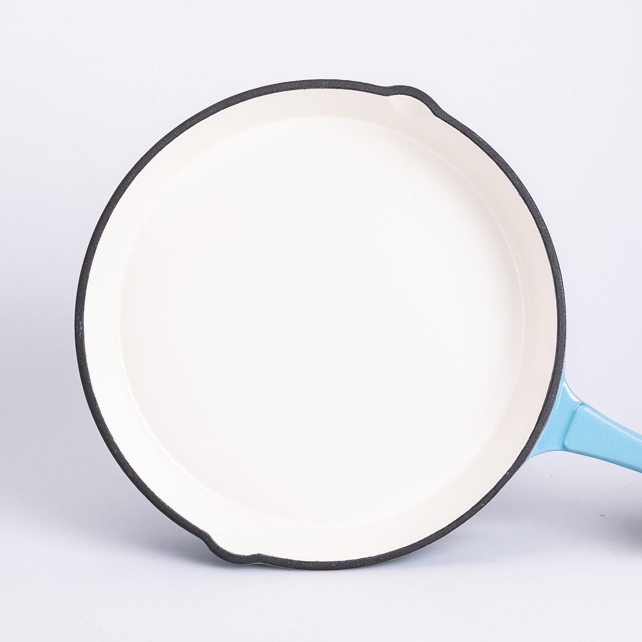 Набор чугунной посуды для приготовления с эмалированным покрытием сковорода/3 кастрюли Голубой (6821) - фото 6 Набор чугунной посуды для приготовления с эмалированным покрытием сковорода/3 кастрюли Голубой (6821) - фото 6