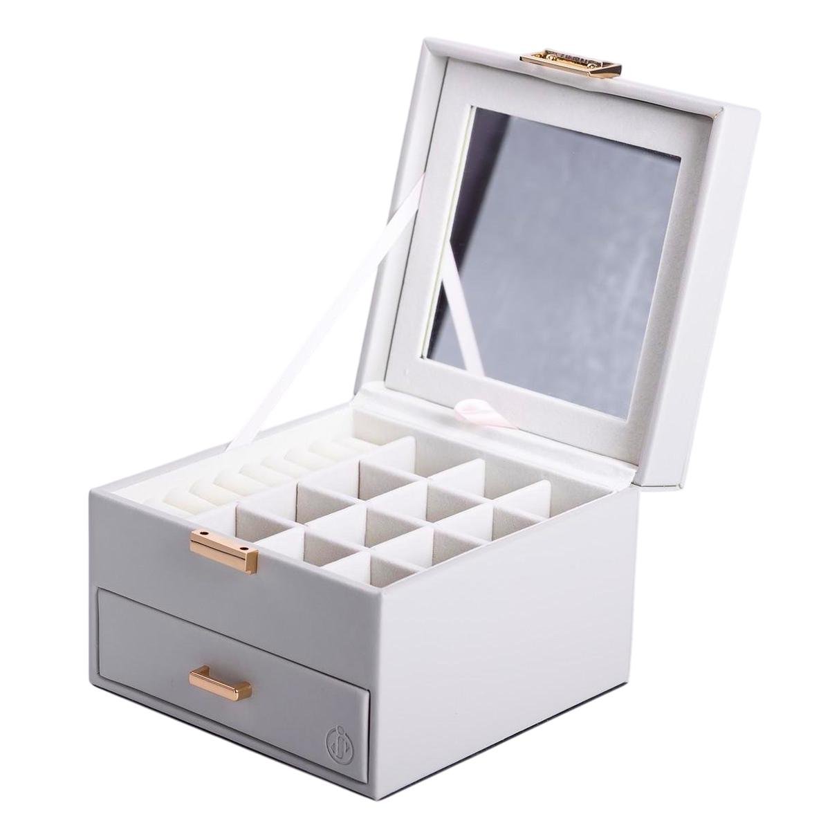 Органайзер для украшений с накидным замком 16х16х12 см Серый (HP-5-2G)