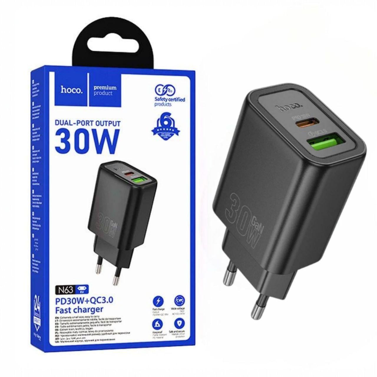 Зарядное устройство Hoco N63 PD 30W + QC 3.0 (24867947)