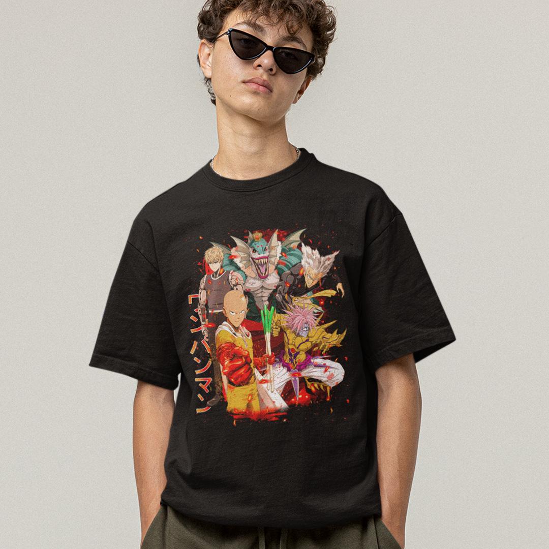 Футболка унисекс One Punch Man All Characters XS Черный (0000010772)
