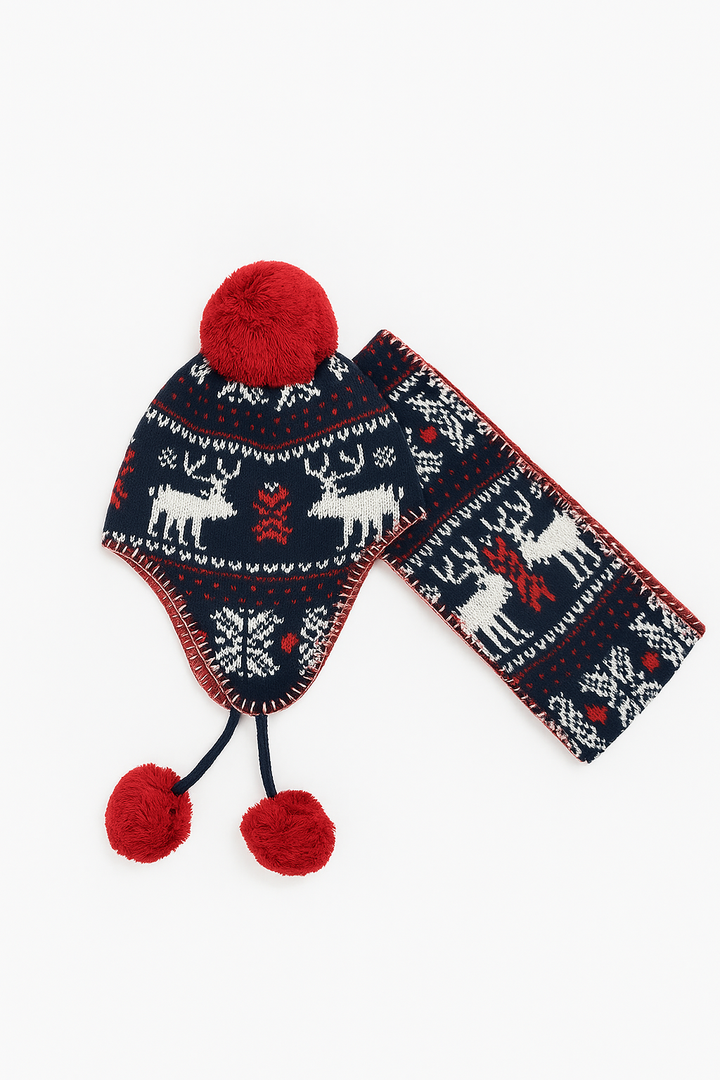 Шапка та шарф для хлопчика 3-6 міс 45,5 см Темно-синій (127296)