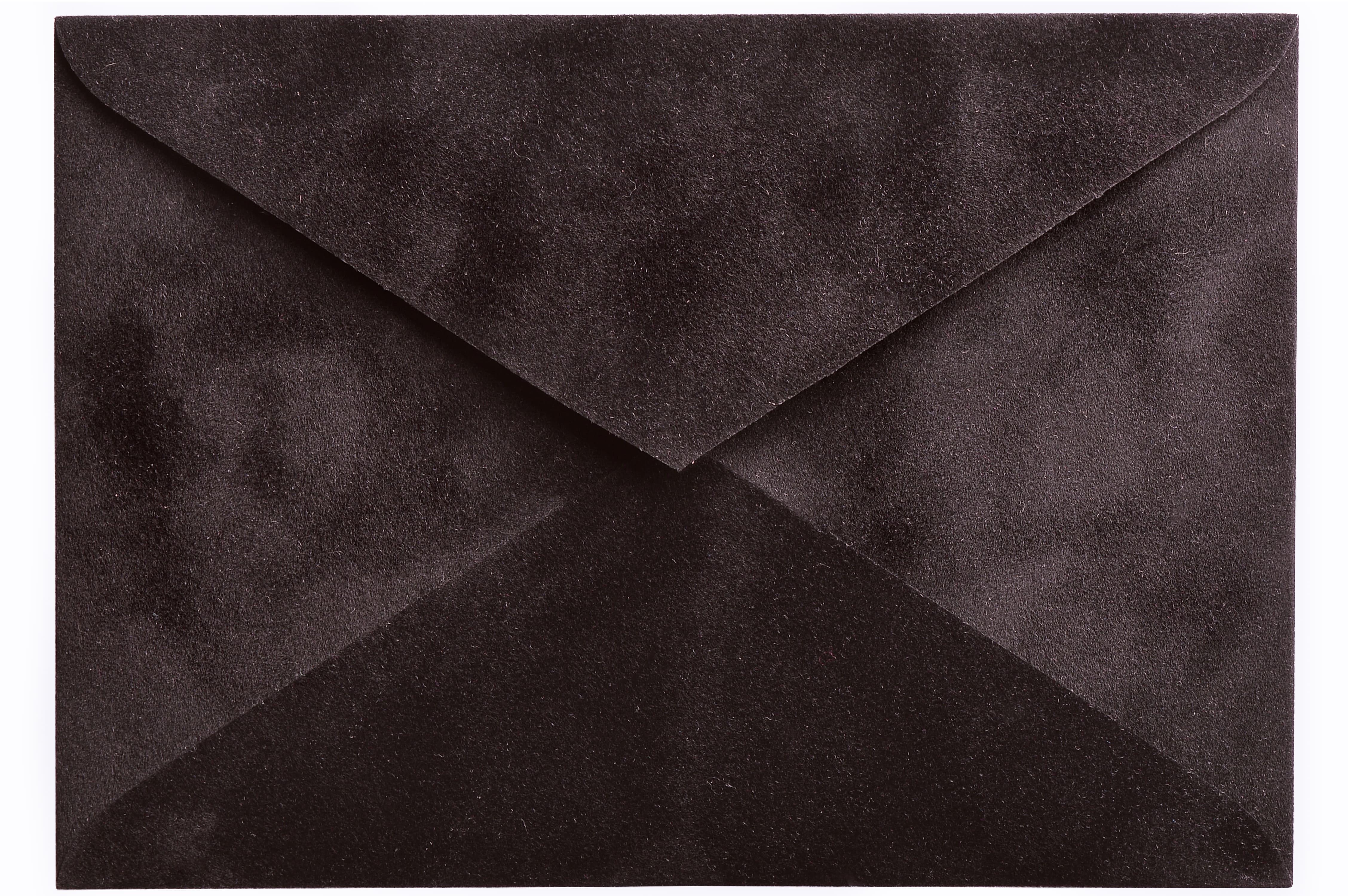 Конверт для денег С6 бархатный с легким мраморным эффектом 11,4х16,2 см Черный (363723960)