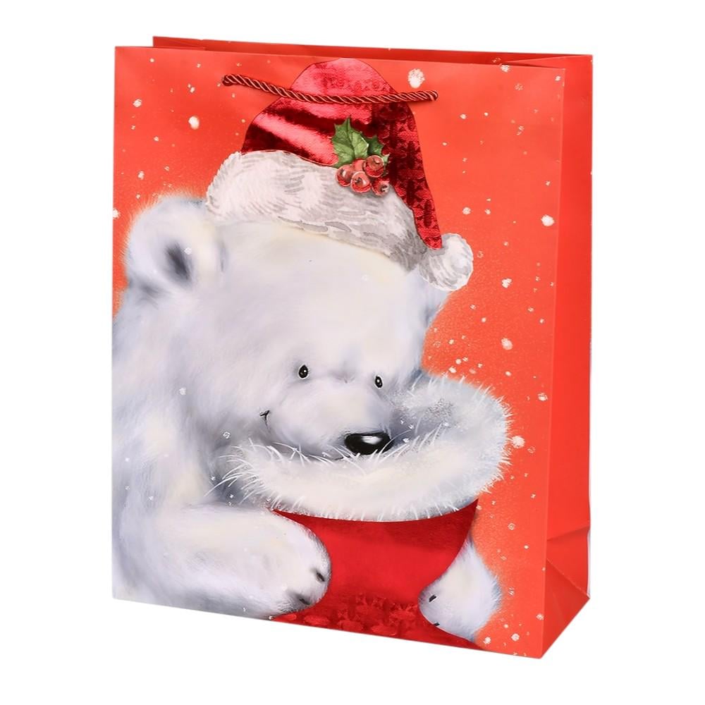 Подарочный пакет Bear R98391-M 26х32х10.5 см Красный (30651744)